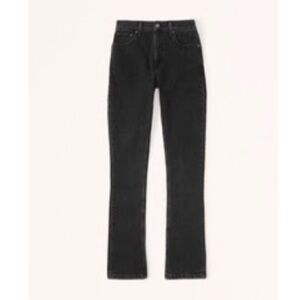 Abercrombie & Fitch Curve Love High Rise Skinny Jean Black Slit Size 27 / 4